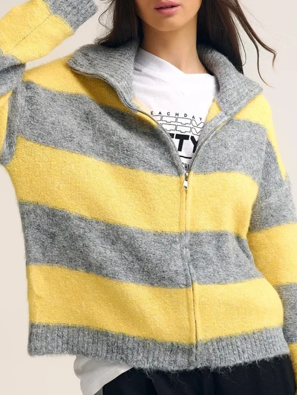 Q2 Q2 Lemonade and Campfire Smoke Zippered Sweater